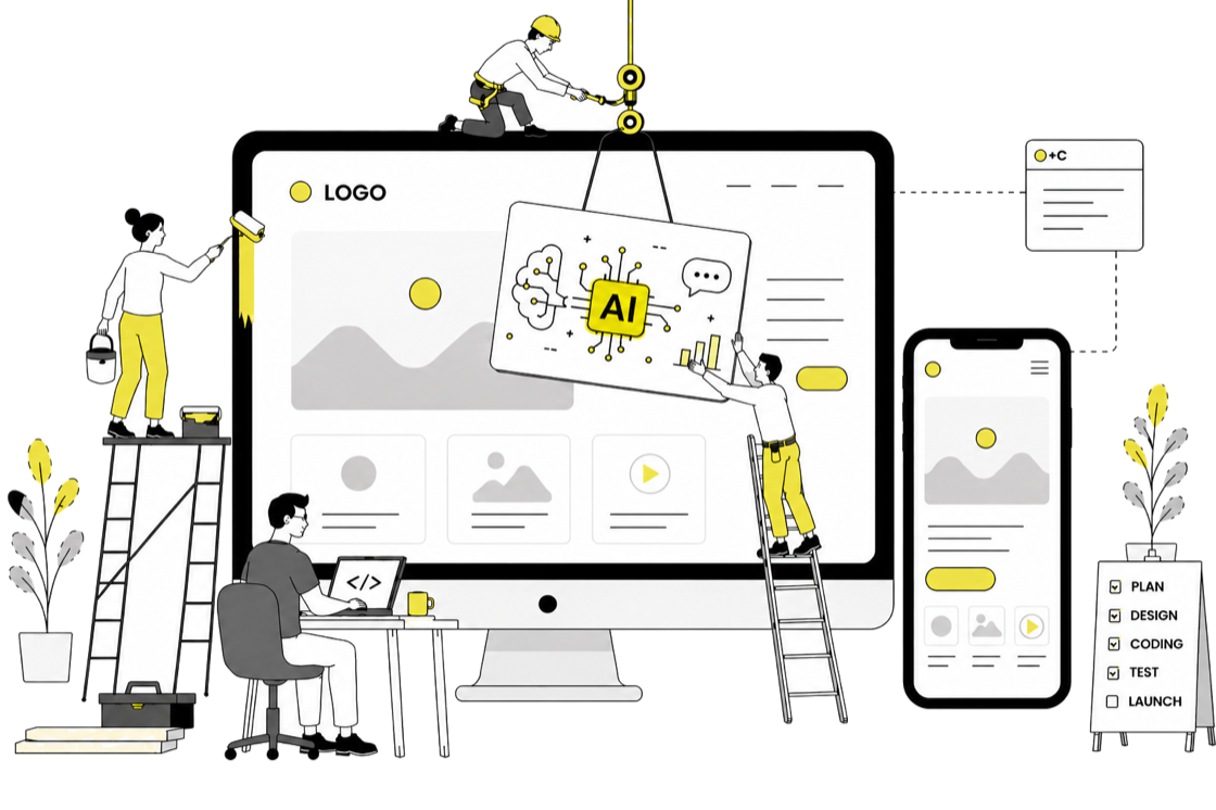 Webの家づくりのイラスト
